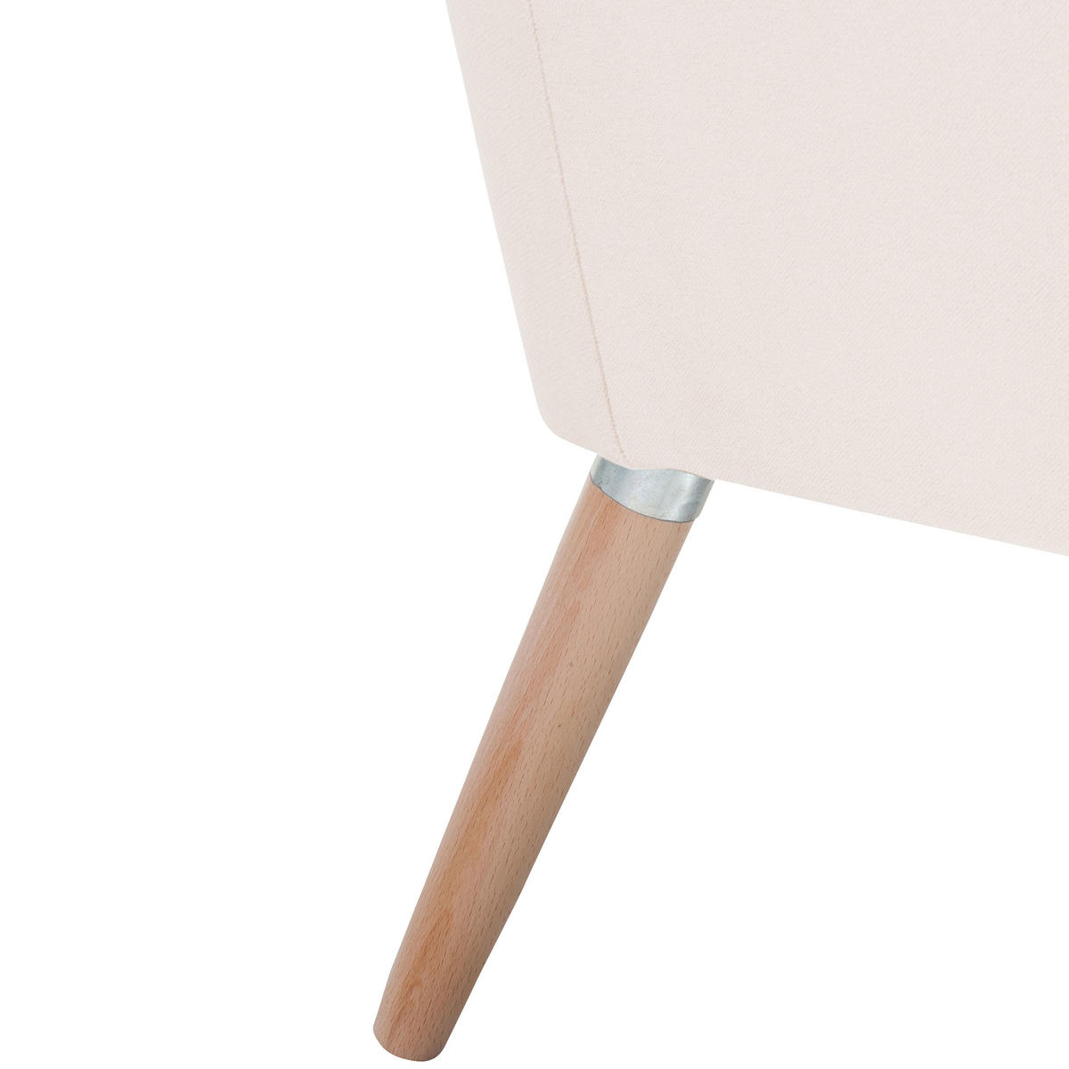 SESSEL in Samt, Velours Creme, Buchefarben  - Buchefarben/Creme, Design, Holz/Textil (67/81/71cm) - Max Winzer