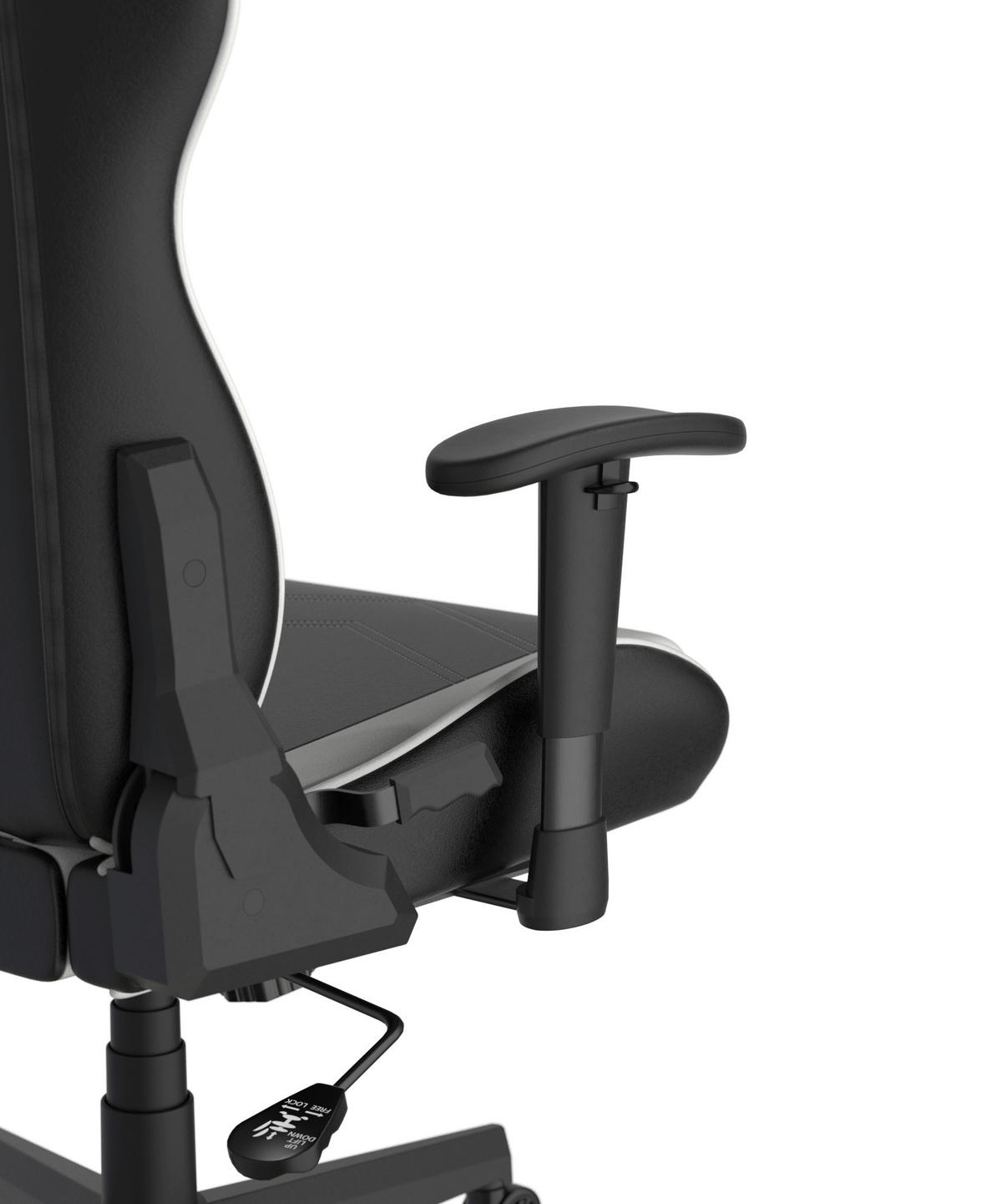GAMINGSTUHL Weiß, Schwarz Kunststoff, Textil   - Schwarz/Weiß, MODERN, Kunststoff/Textil (67/126/67cm) - Dxracer