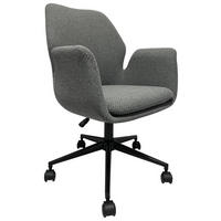 VRTLJIVI STOL kovina, tekstil siva, črna  - siva/črna, Moderno, kovina/umetna masa (60/86-96/59cm) - Carryhome