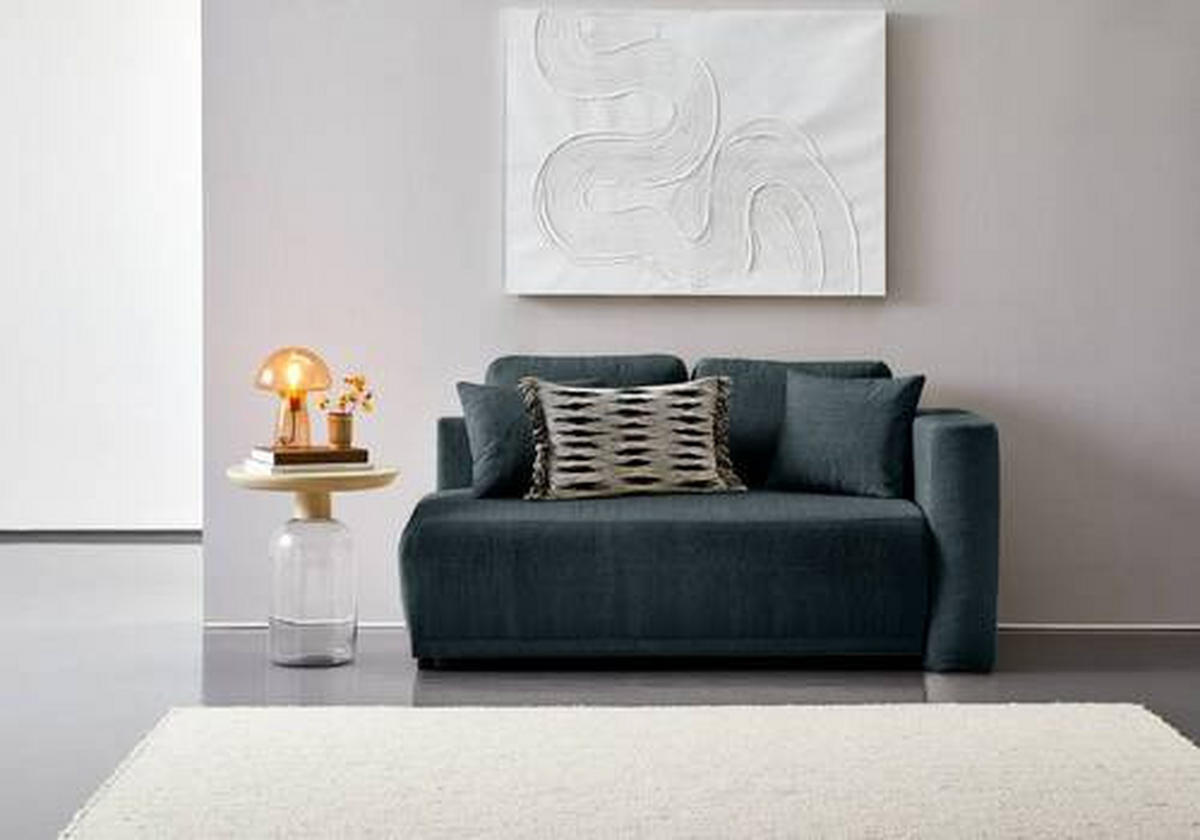 CHAISELONGUE Chenille Dunkelblau  - Schwarz/Dunkelblau, KONVENTIONELL, Kunststoff/Textil (171/73/93cm) - Carryhome