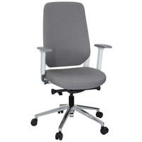 OTOČNÁ STOLIČKA, plochá tkanina, sivá, biela - sivá/biela, Modern, kov/textil (56/131/67cm) - MID.YOU