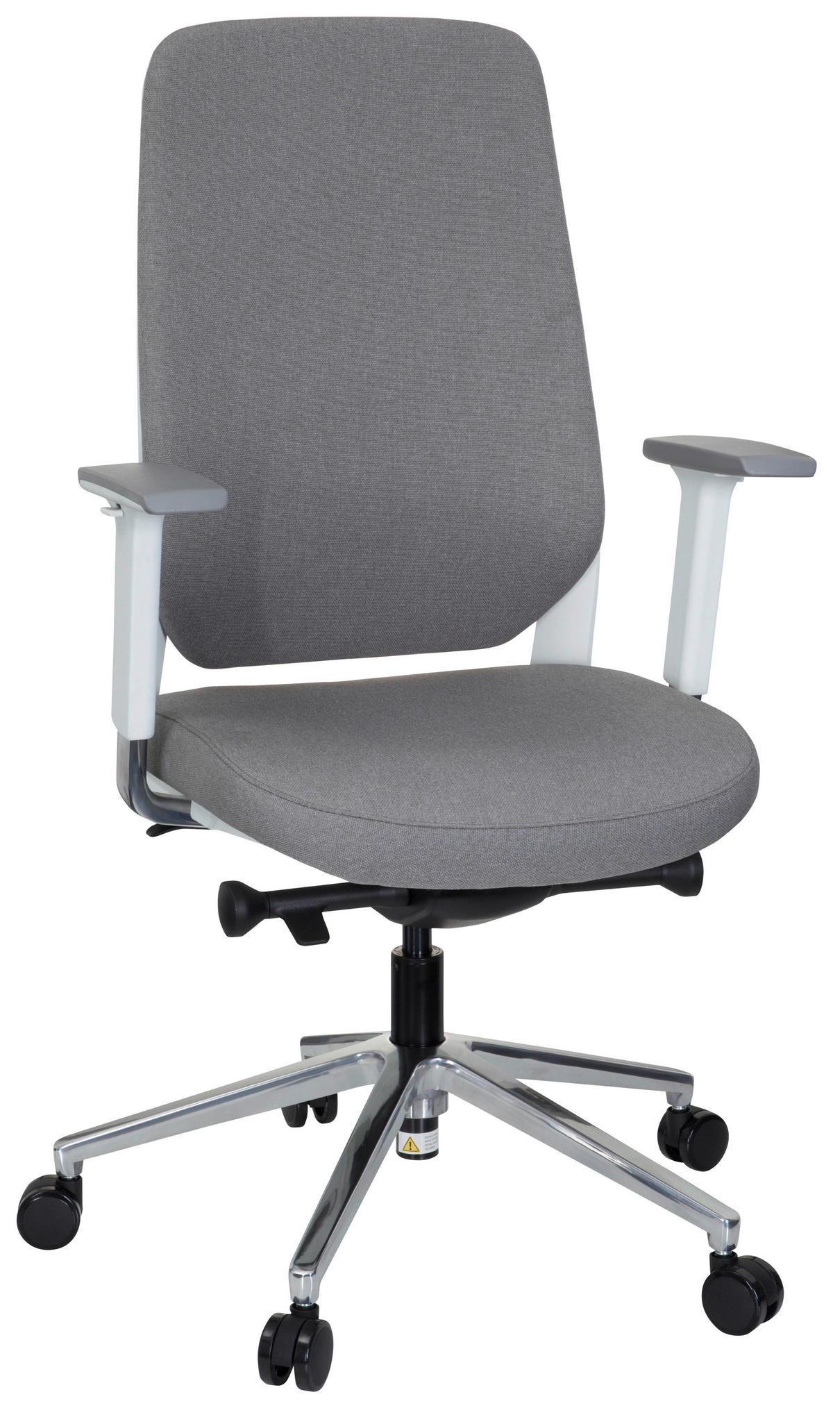 OTOČNÁ STOLIČKA, plochá tkanina, sivá, biela - sivá/biela, Modern, kov/textil (56/131/67cm) - MID.YOU