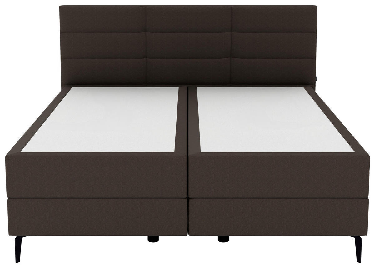 BOXSPRINGBETT 180/200 cm  in Braun  - Schwarz/Braun, KONVENTIONELL, Holzwerkstoff/Kunststoff (180/200cm) - Musterring