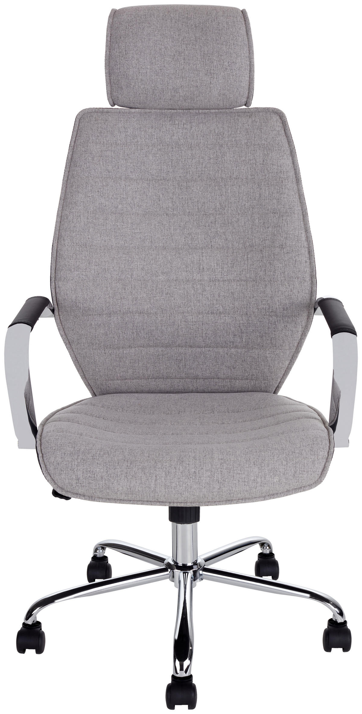 UREDSKA STOLICA  siva, crna  metal, plastika, tekstil  - siva/boje kroma, Moderno, metal/tekstil (67/119-129/59cm)