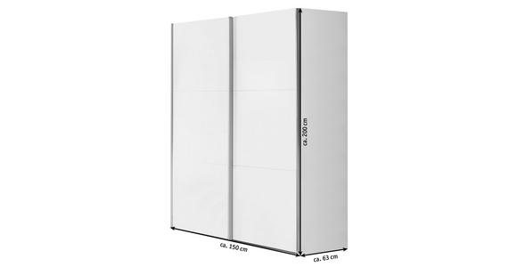 SCHWEBETÜRENSCHRANK in Weiß - Weiß, KONVENTIONELL, Holzwerkstoff/Metall (150,8/222,6/63,3cm) - Xora