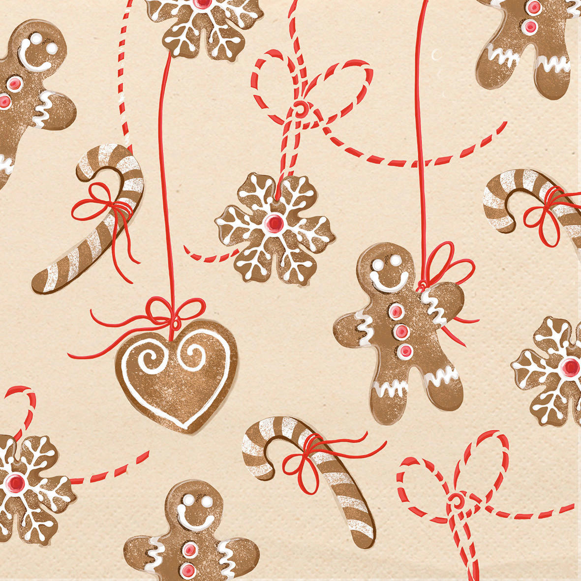 SERVIETTE  17.5/17.5 cm   - Multicolor, Trend, Papier (17.5/17.5cm) - PPD