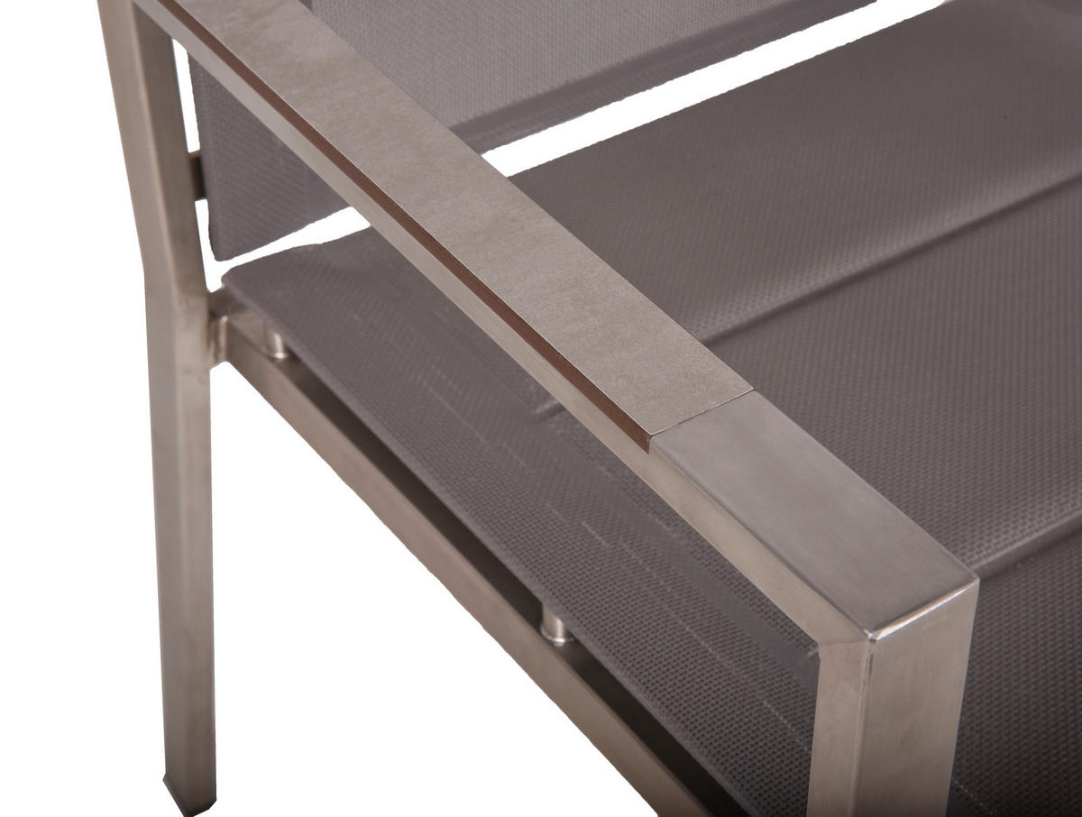 STAPELSTUHL - Taupe/Silberfarben, Basics, Kunststoff/Metall (56/85/64cm) - Gardenson