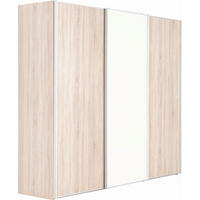 SCHWEBETÜRENSCHRANK in Sonoma Eiche  - Alufarben/Sonoma Eiche, Konventionell, Glas/Holzwerkstoff (249/222/68cm) - Moderano