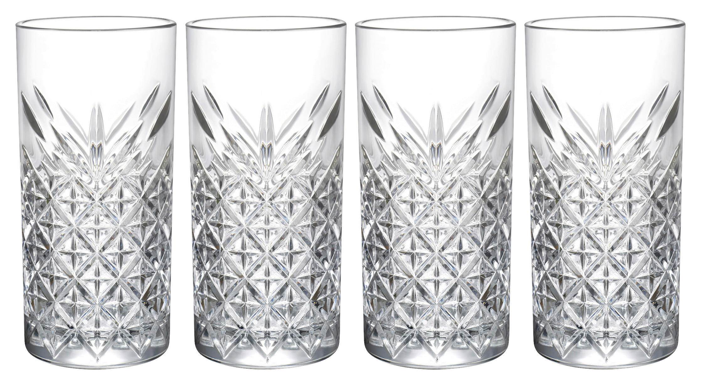 LONGDRINKGLAS TIMELESS 4 TLG. 4-teilig  - Transparent, Basics, Glas (450ml) - Mäser