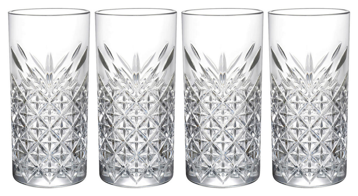 LONGDRINKGLAS TIMELESS 4 TLG. 450 ml 4-teilig  - Transparent, Basics, Glas (450ml) - Mäser
