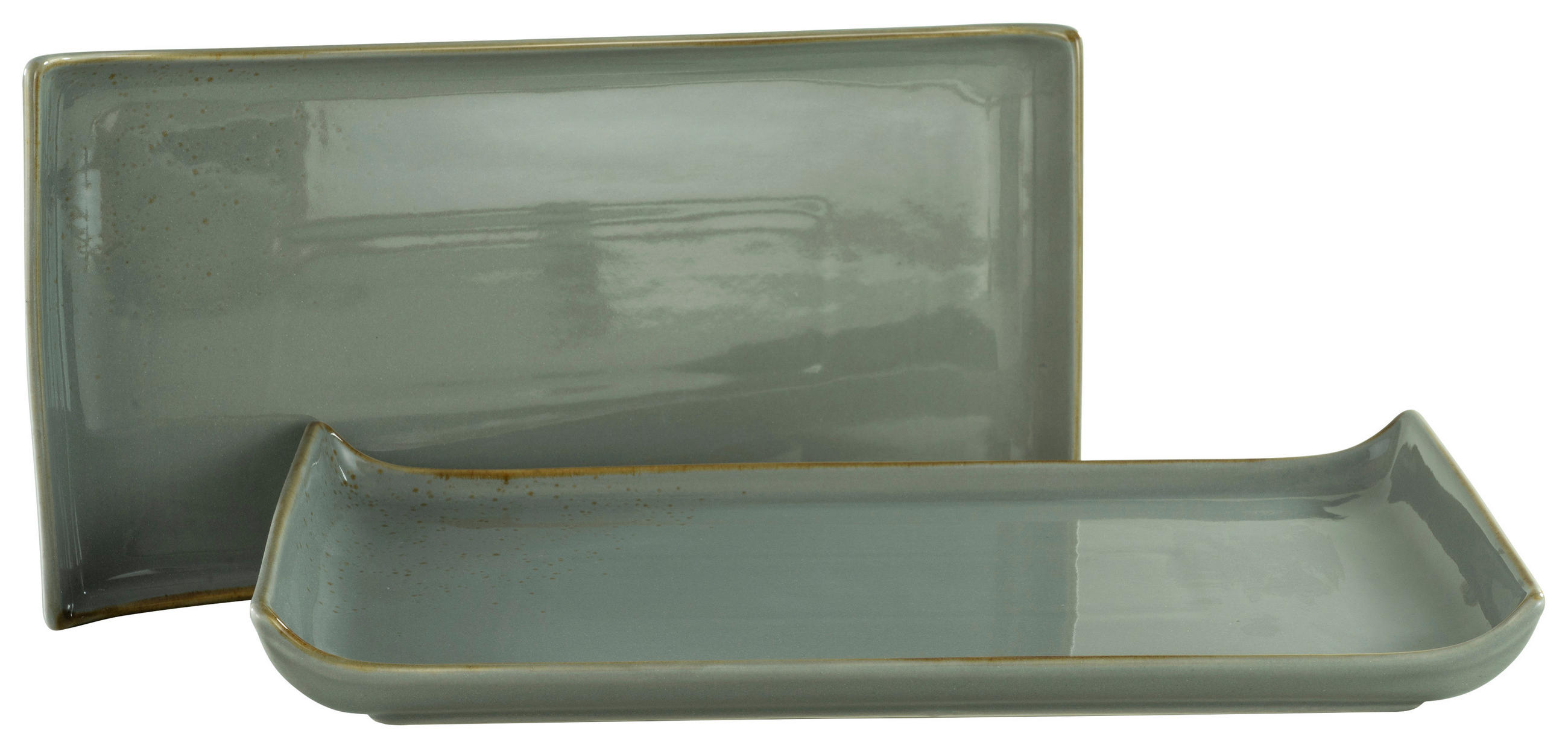 SERVIERPLATTE - Grau, Trend, Keramik (16,5/33cm) - Creatable