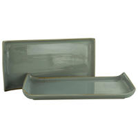 SERVIERPLATTE - Grau, Trend, Keramik (16,5/33cm) - Creatable