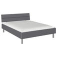 BETT 160/200 cm  in Grau  - Alufarben/Grau, Design, Holzwerkstoff/Metall (160/200cm) - Carryhome