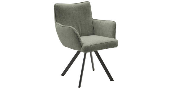 ARMLEHNSTUHL in Flachgewebe - Anthrazit/Grau, Design, Textil/Metall (63/88/65cm) - Valnatura