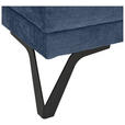 ECKSOFA in Chenille Blau  - Blau/Schwarz, KONVENTIONELL, Textil/Metall (264/178cm) - Hom`in