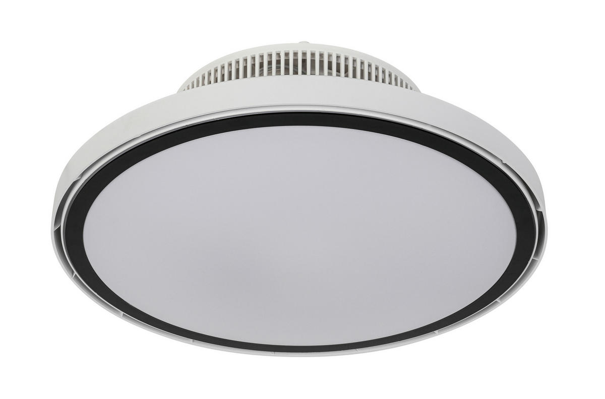 DECKENVENTILATOR - Schwarz/Weiß, Trend, Kunststoff/Metall (46/19,5cm) - Mican