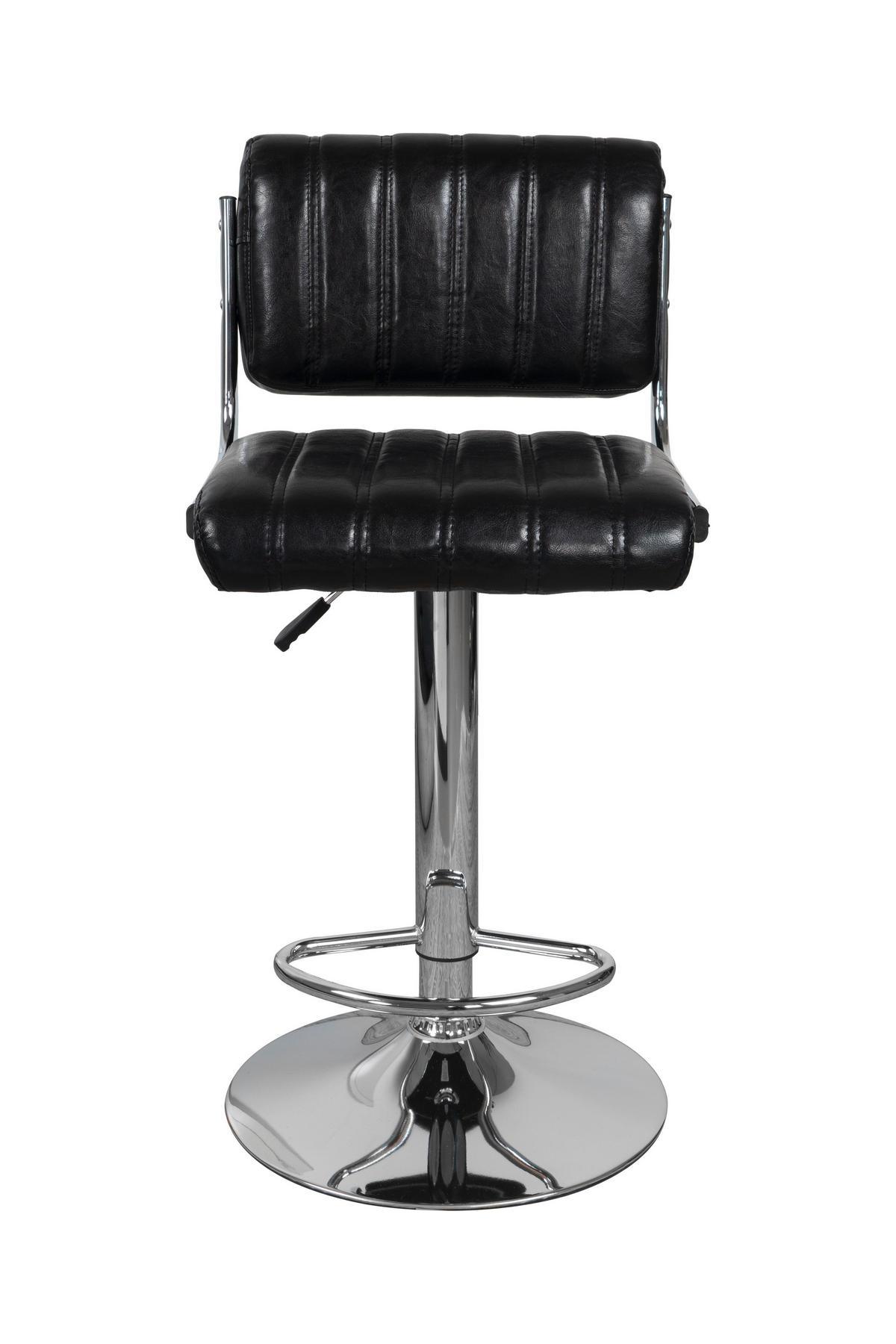 BARHOCKER-SET Schwarz Sitzfläche 360° drehbar, abwischbar  - Schwarz, MODERN, Metall (51,5/109/43cm) - Kayoom