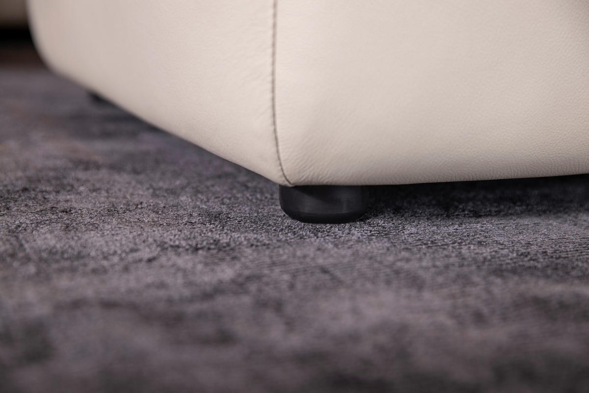 ECKSOFA Echtleder Beige  - Beige/Schwarz, Modern, Leder/Kunststoff (164/300cm) - W.Schillig