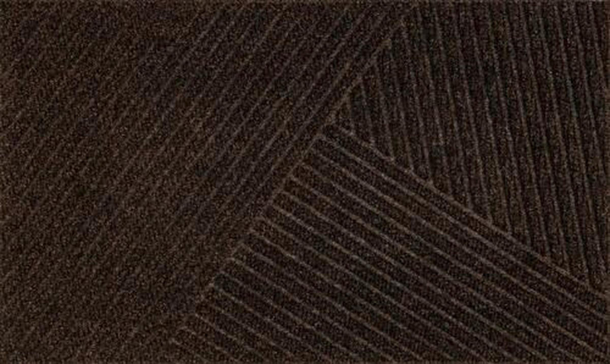 FUßMATTE  60/90 cm  Dunkelbraun  - Dunkelbraun, KONVENTIONELL, Kunststoff/Textil (60/90cm) - wash+dry