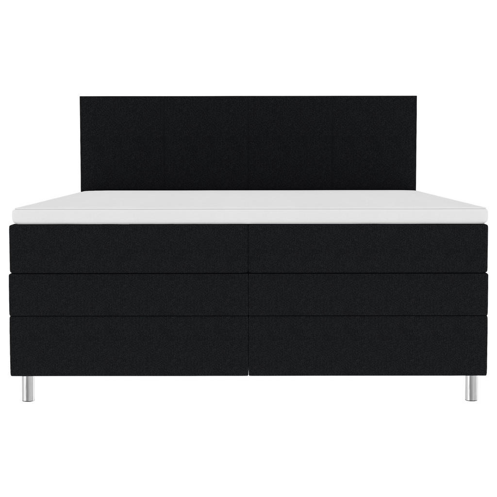 Thumbnail - Boxxx Boxspringbett, Schwarz, Textil, H3, Höhe ca. 16 cm, 160x200 cm, Topper durchgehend, in verschiedenen Größen erhält...