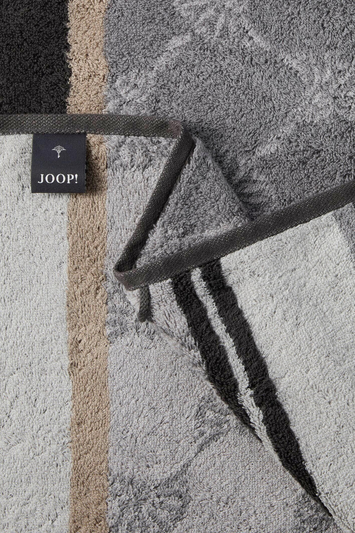 DUSCHTUCH LINES STRIPES 80/150 cm  - Grau, Basics, Textil (80/150cm) - Joop!