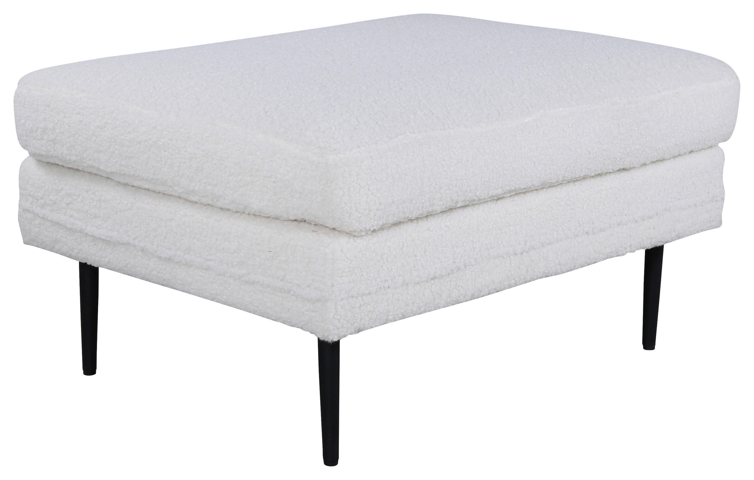 HOCKER in Metall, Textil Schwarz, Weiß  - Schwarz/Weiß, Design, Textil/Metall (90/49/70cm) - Livetastic