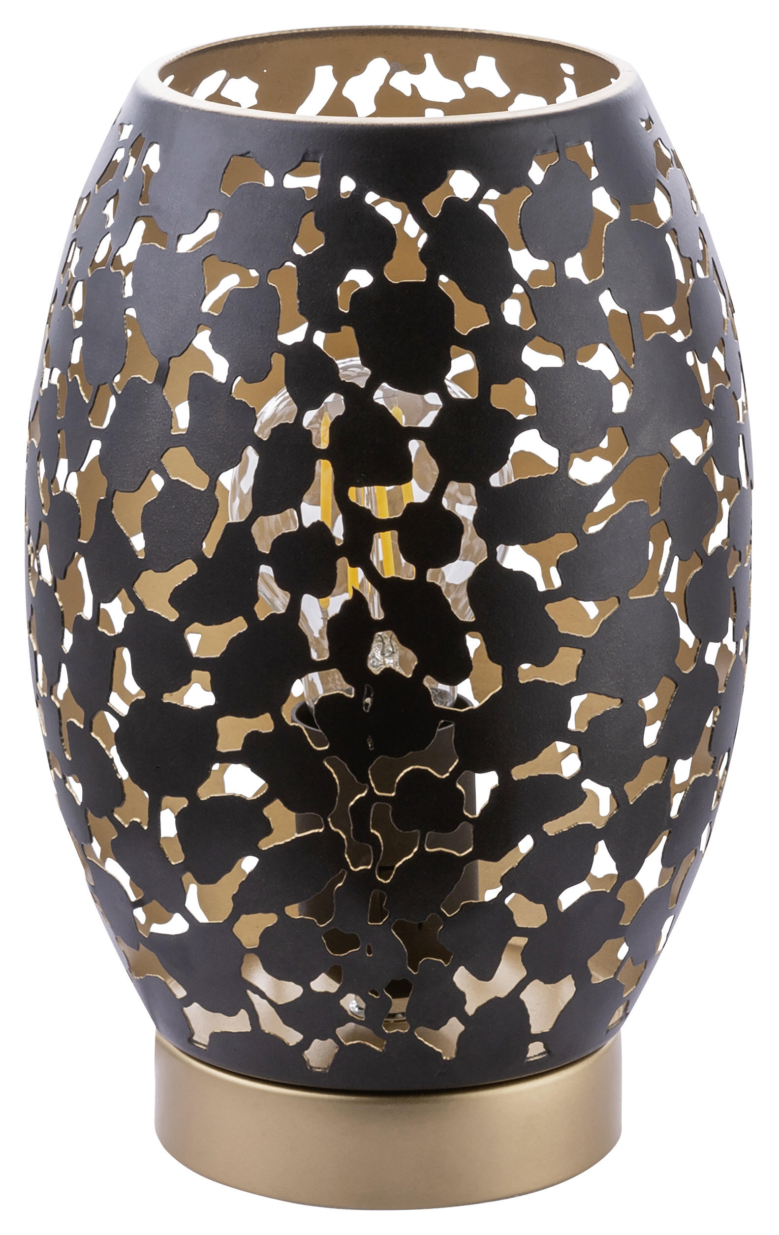 TISCHLEUCHTE Narri 15/23 cm   - Goldfarben/Schwarz, Basics, Metall (15/23cm) - Globo