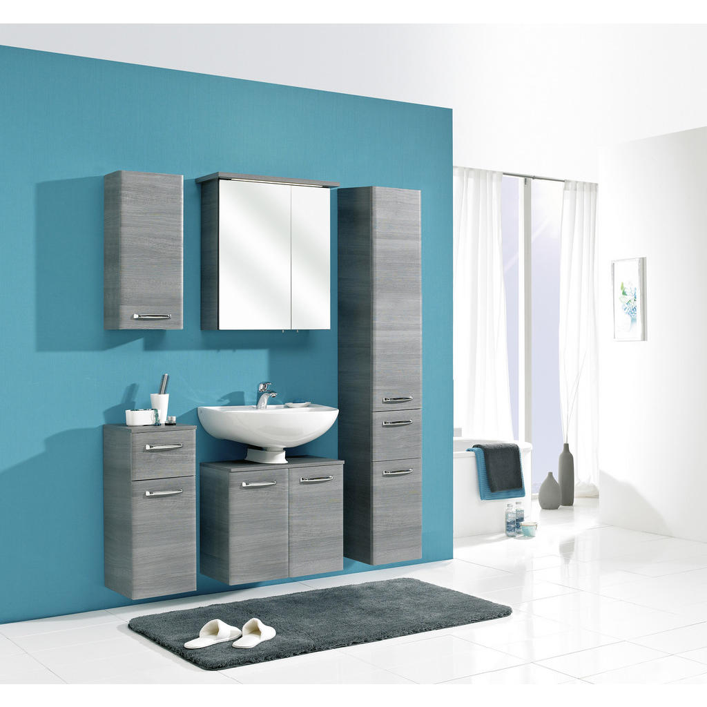 Thumbnail - Xora Unterschrank, Graphit, Glas, 1 Fächer, 1 Schubladen, 30x72x33 cm, Made in Germany, hängend, Badezimmer, Badezimmers...
