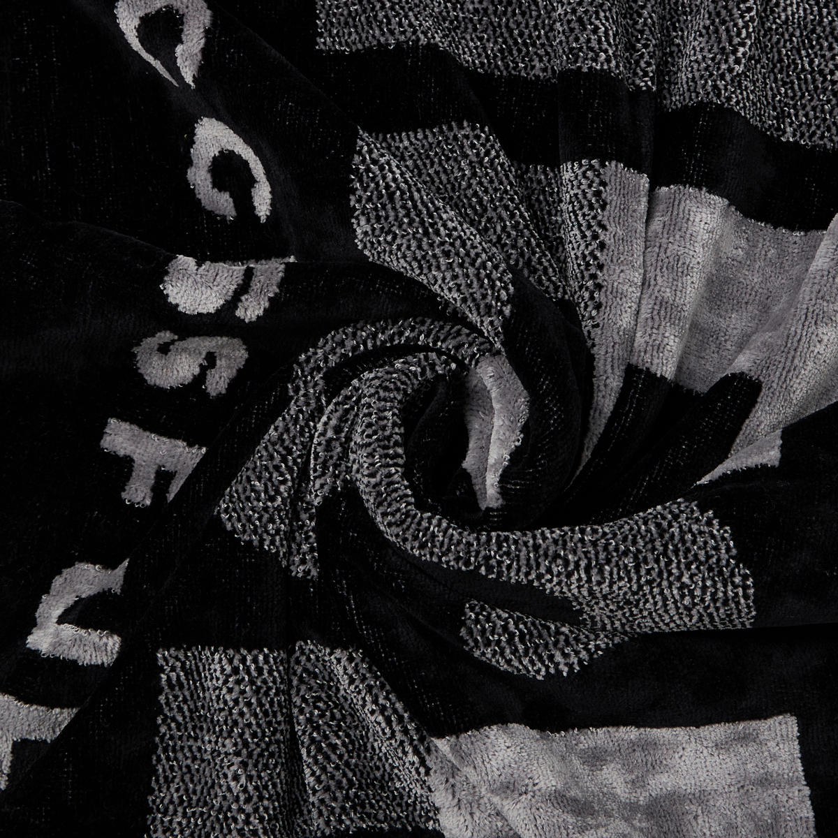 HANDTUCH SMILE Schwarz  - Schwarz, Basics, Textil (60/100cm) - Diesel