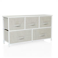 KOMMODE  in 100/55/30 cm  - Weiß/Grau, MODERN, Kunststoff/Textil (100/55/30cm) - MID.YOU