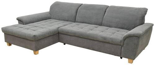 ECKSOFA Dunkelgrau Mikrofaser  - Eichefarben/Dunkelgrau, KONVENTIONELL, Holz/Textil (170/279cm) - MID.YOU