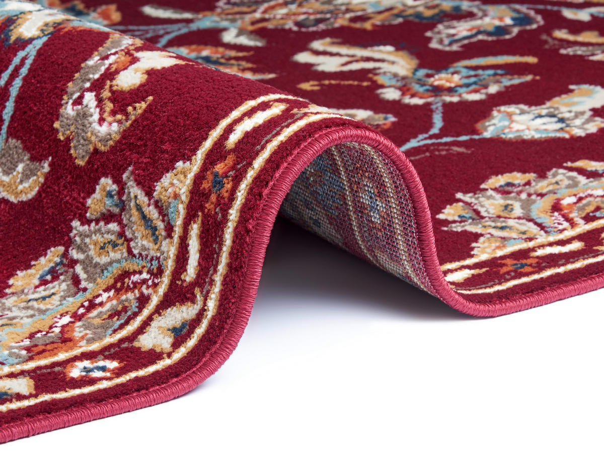 FLACHWEBETEPPICH 57/90 cm Luxor Multicolor, Rot  - Rot/Multicolor, Design, Kunststoff/Textil (57/90cm)