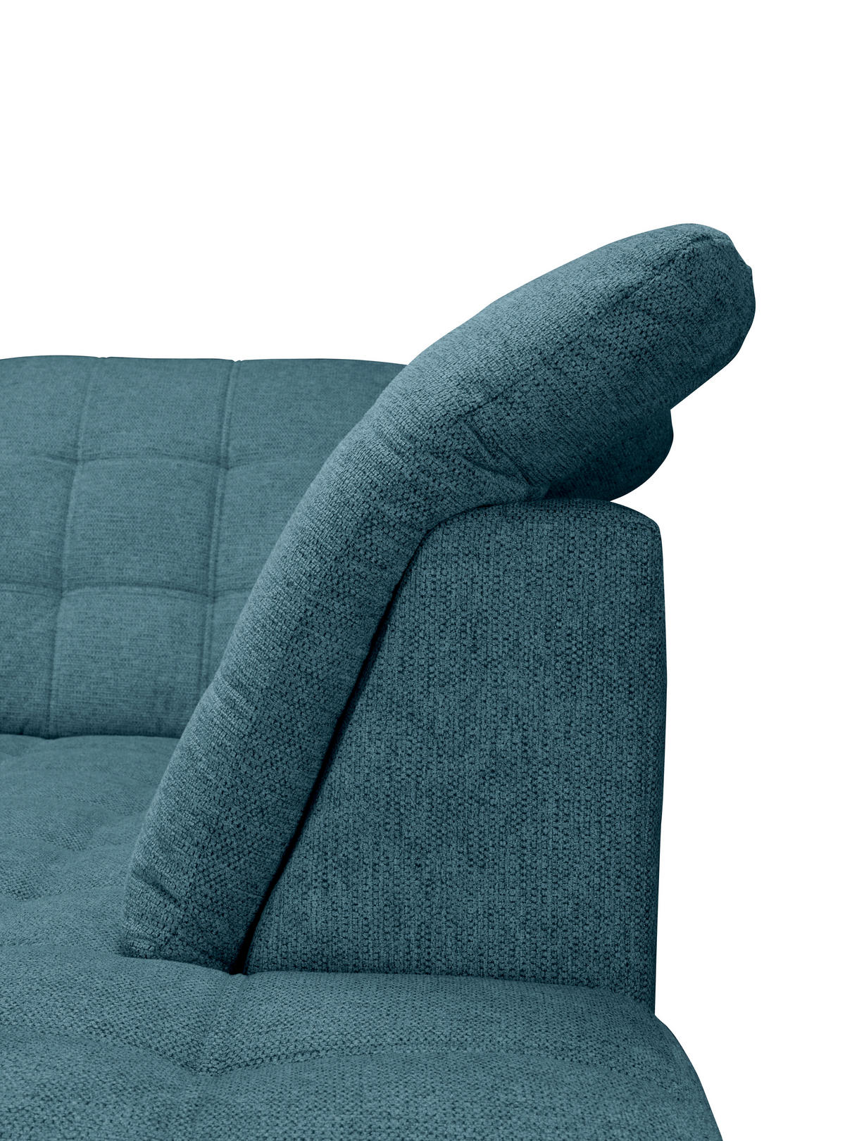 ECKSOFA Blau Chenille  - Chromfarben/Blau, KONVENTIONELL, Kunststoff/Textil (260/205cm) - Carryhome