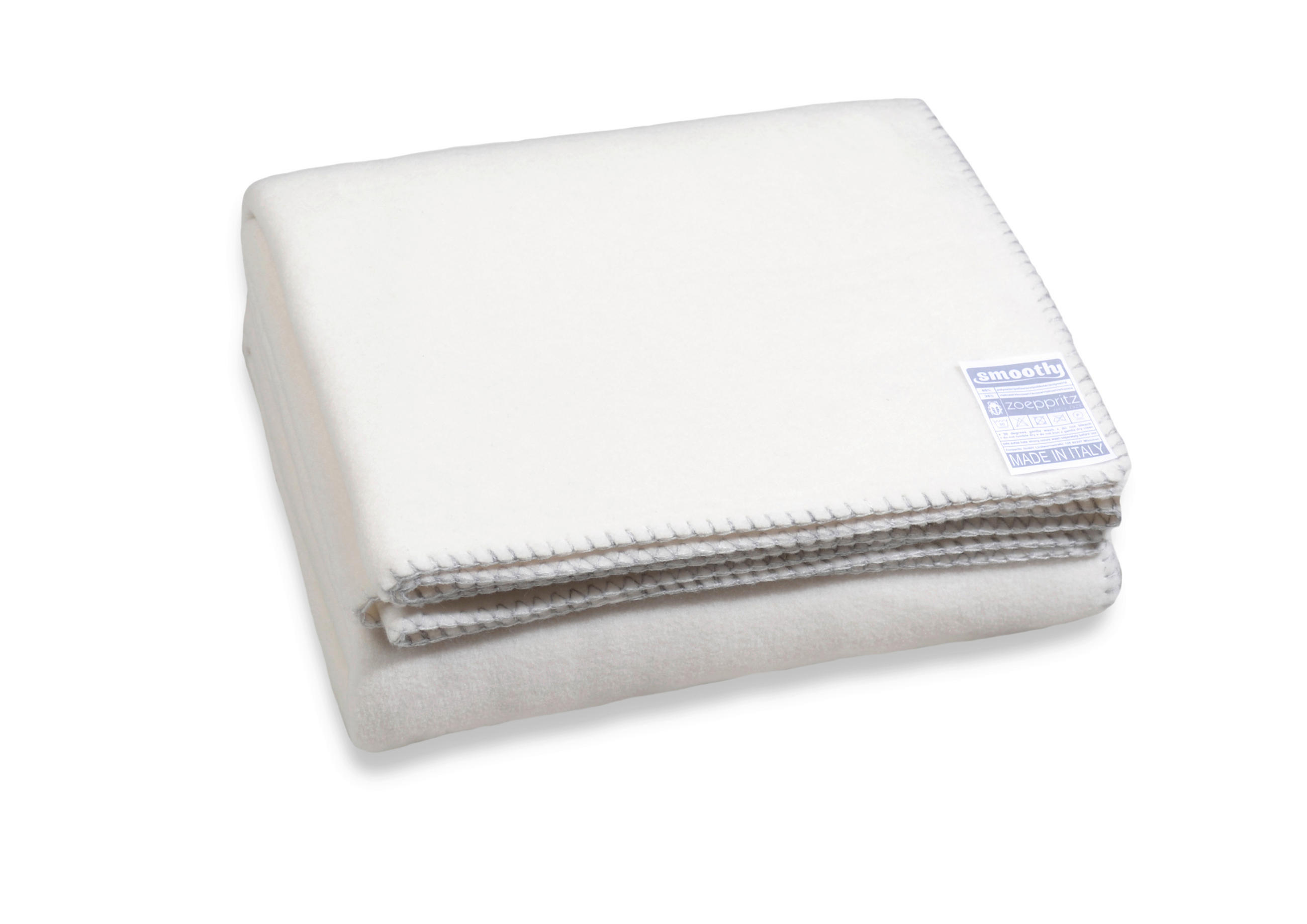 Zoeppritz Fleecedecke Smoothy Creme, Weiß 140x190 cm