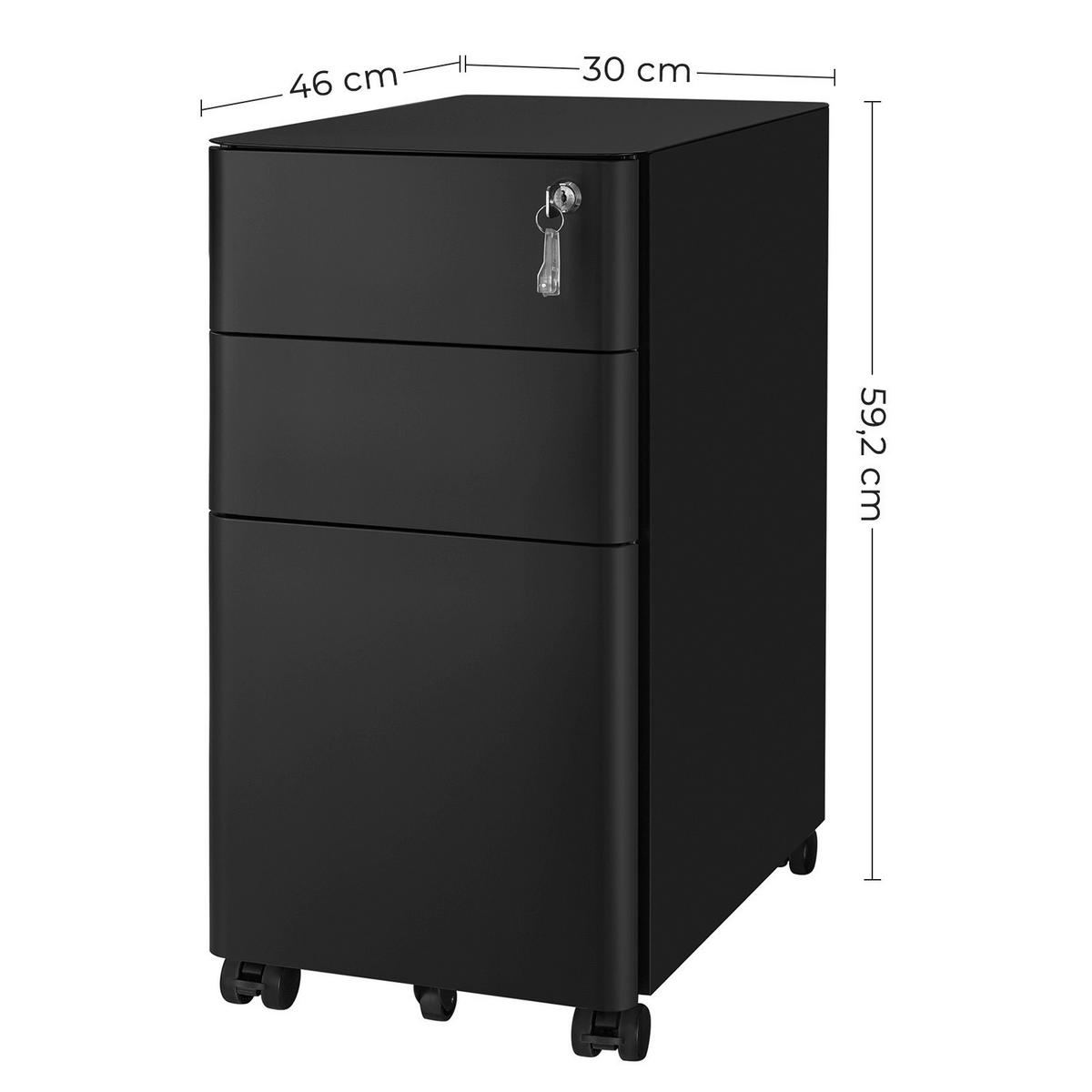 ROLLCONTAINER 30/59,2/46 cm  - Schwarz, Basics, Metall (30/59,2/46cm) - Boxxx