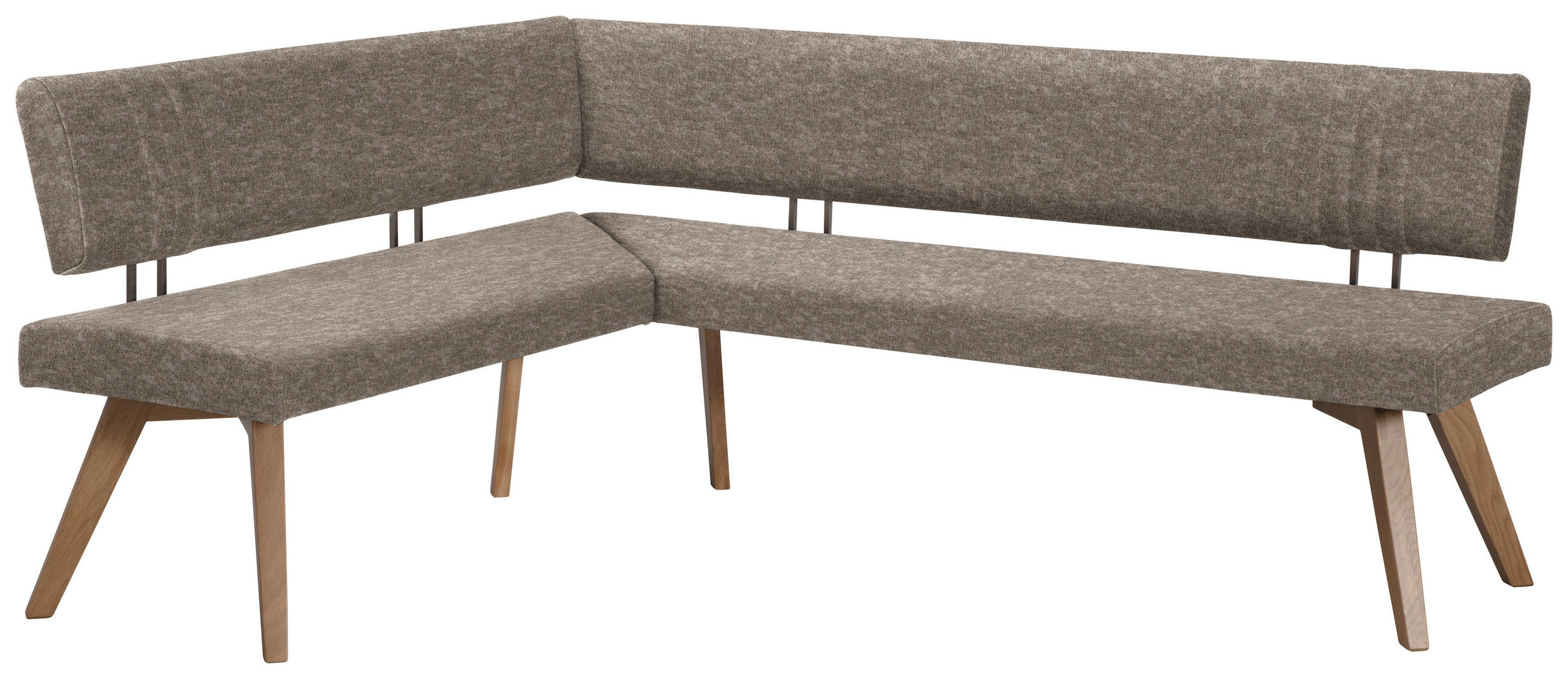 ECKBANK 160/170 cm  in Hellbraun, Wildeiche  - Hellbraun/Wildeiche, Design, Holz/Textil (160/170cm) - Venda