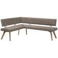 ECKBANK 170/180 cm  in Hellbraun, Wildeiche  - Hellbraun/Wildeiche, Design, Holz/Textil (170/180cm) - Venda