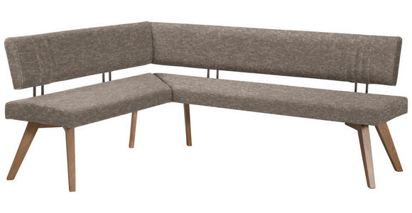 ECKBANK 170/180 cm in Hellbraun, Wildeiche - Hellbraun/Wildeiche, Design, Holz/Textil (170/180cm) - Venda