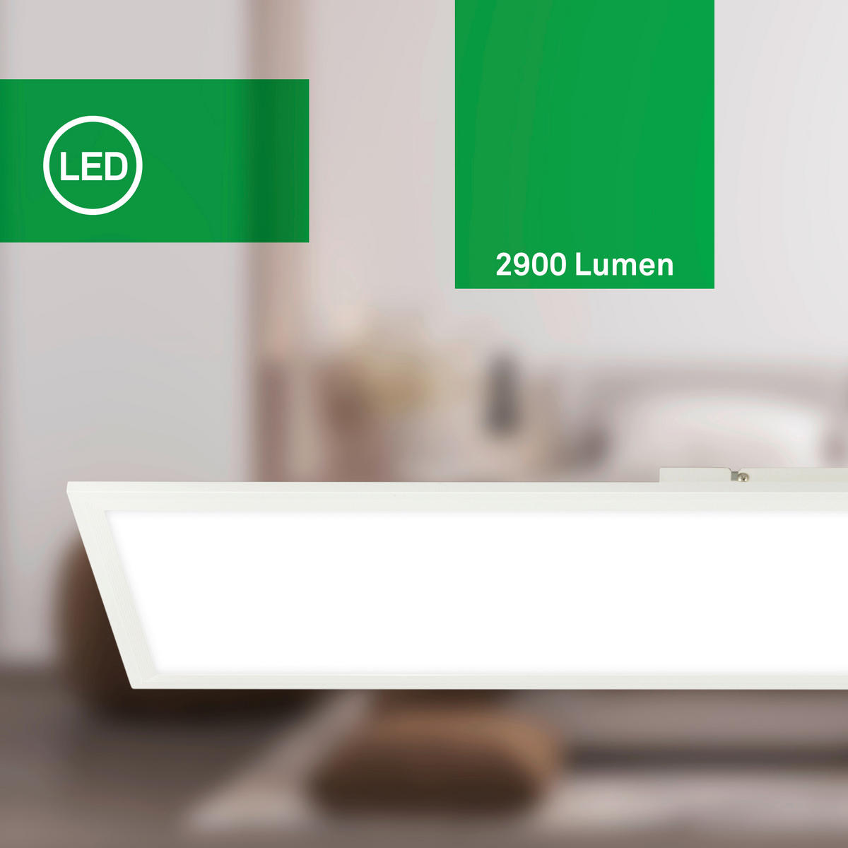 LED-DECKENLEUCHTE 100/25/6 cm   - Weiß, Design, Kunststoff (100/25/6cm)
