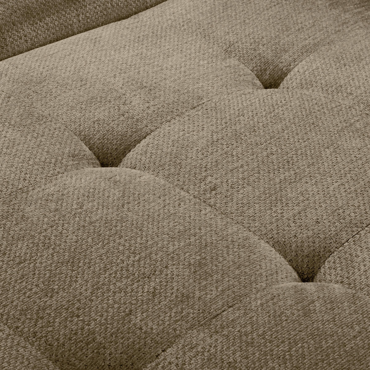 ECKSOFA  Webstoff Taupe  - Taupe/Schwarz, Design, Textil/Metall (195/268cm) - Livetastic