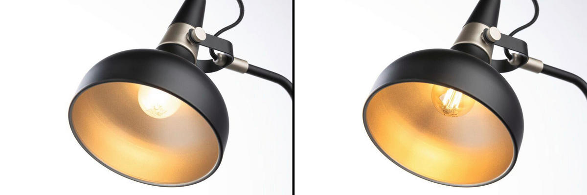 TISCHLEUCHTE Juna  - Champagner/Schwarz, Design, Metall (18,0/51,0/25,5cm) - Paulmann