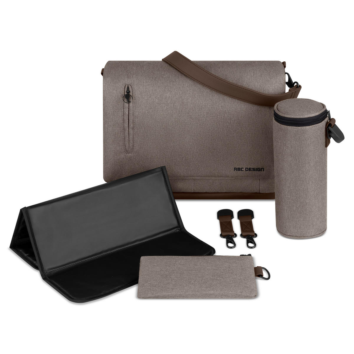 KINDERWAGENSET  Salsa 5 Air Frühjahrs-Set  Nature  - Graubraun/Schwarz, Basics, Textil/Metall (63/118/95.5cm) - ABC Design