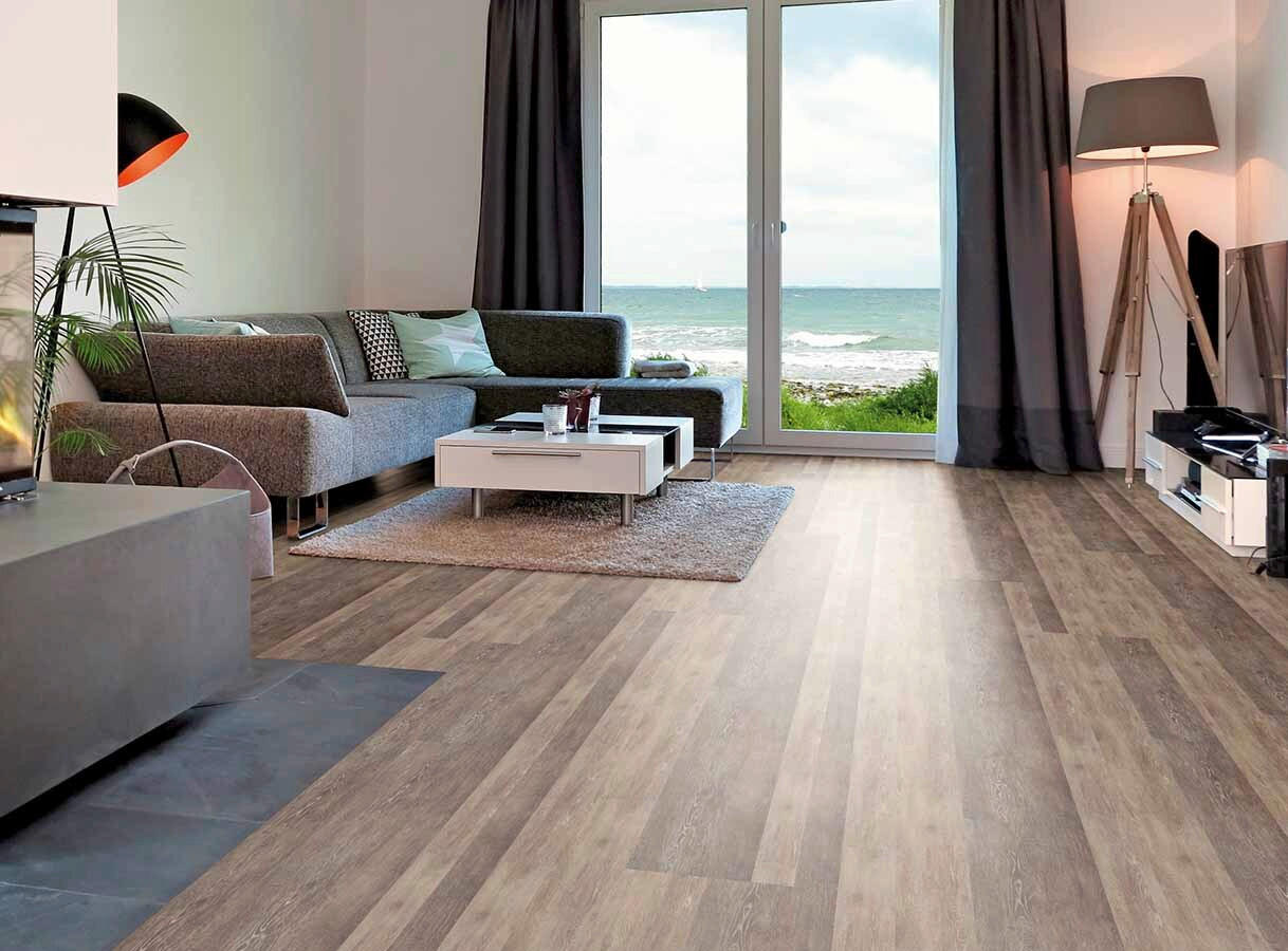 DESIGNBODEN  per  m² - Eichefarben, Basics, Kunststoff (121/25/0.75cm)