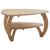 COUCHTISCH Wildeiche massiv 90/60/50 cm Freiform Eichefarben  - Eichefarben, KONVENTIONELL, Holz (90/60/50cm) - Linea Natura