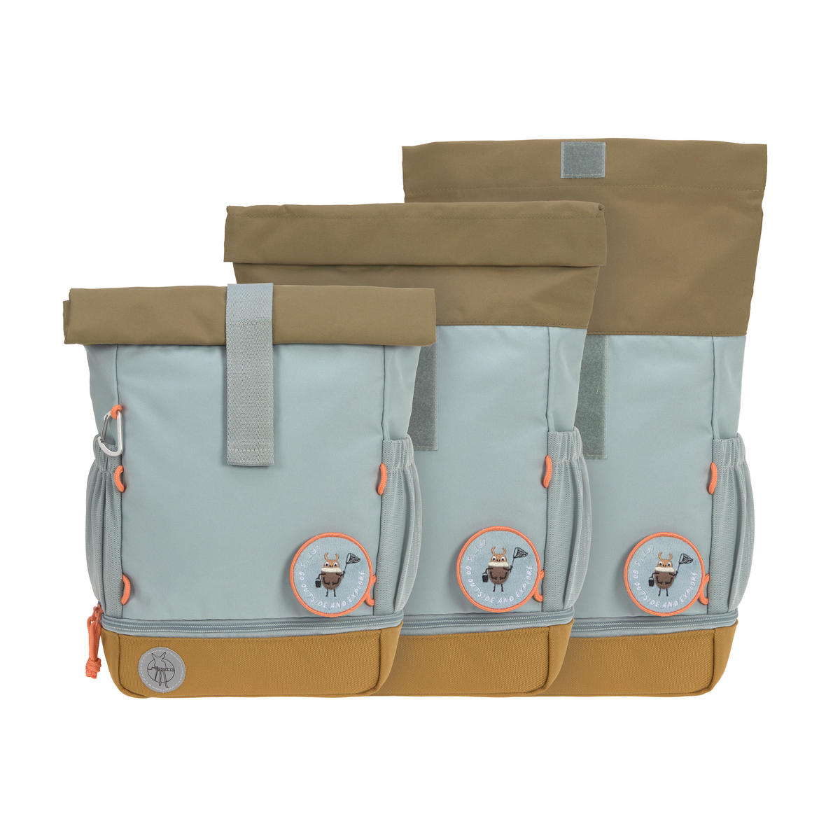 KINDERRUCKSACK Rolltop  - Hellblau, Basics, Textil (23/11/32,5cm) - Lässig