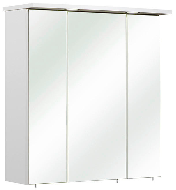SPIEGELSCHRANK 65/72/20 cm  - Alufarben/Weiß, KONVENTIONELL, Glas/Holzwerkstoff (65/72/20cm) - Xora