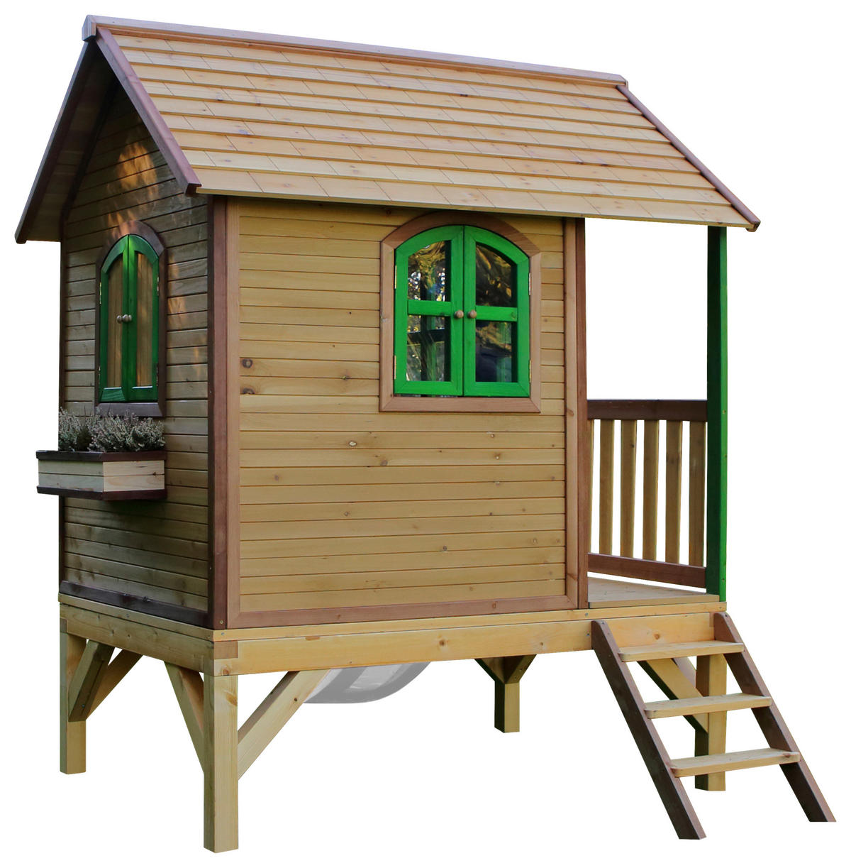 SPIELHAUS 287/231/191 cm  - Weiss/Rot, Konventionell, Holz (287/231/191cm)