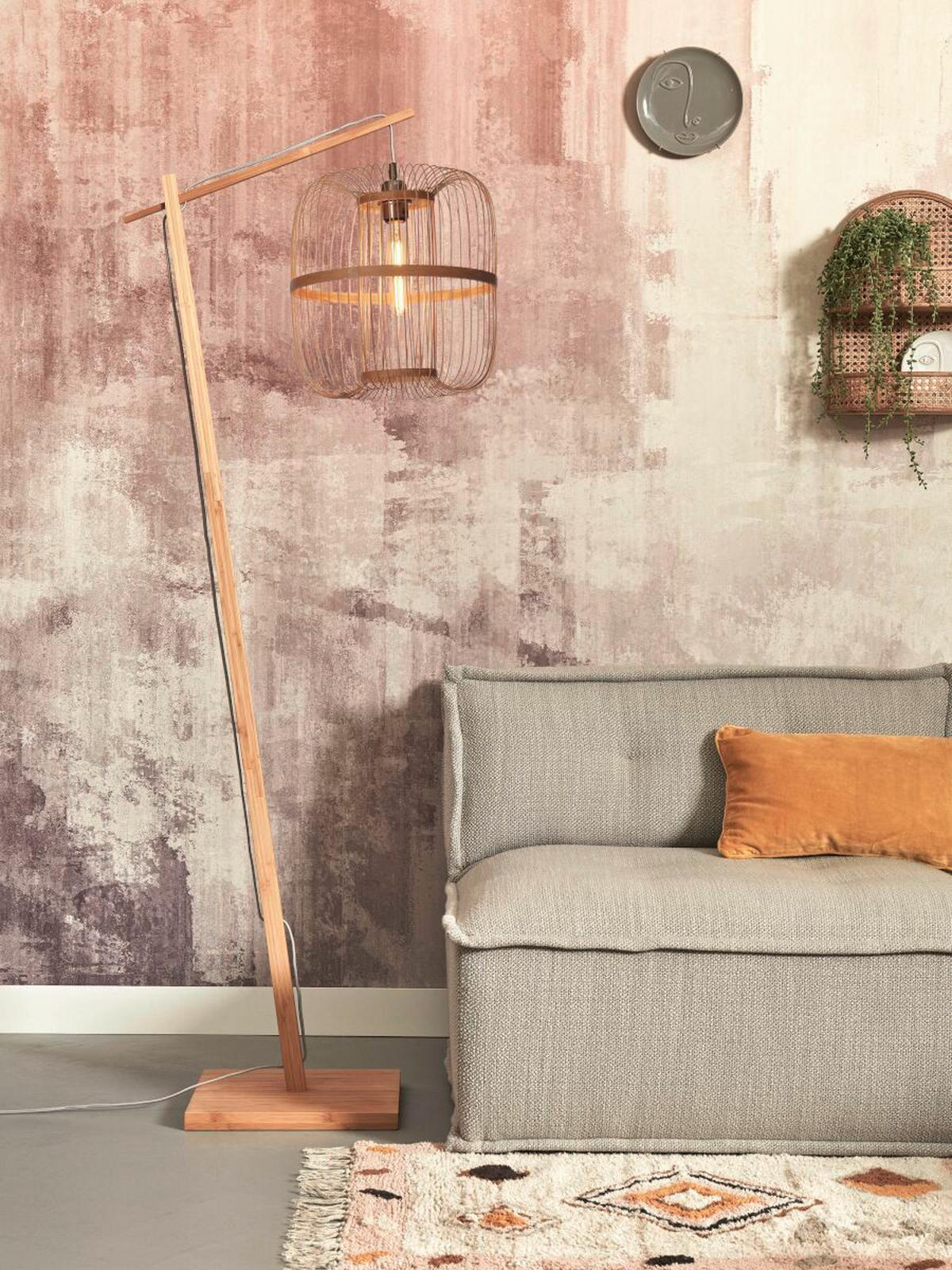 STEHLEUCHTE    - Naturfarben, Trend (176/36/63cm) - Good & Mojo