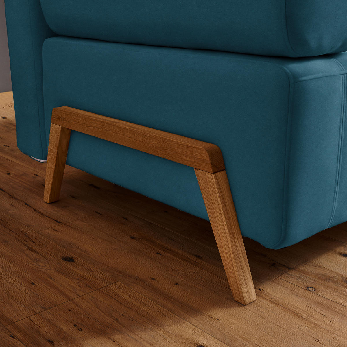 SCHLAFSOFA in Holz, Textil Blau  - Blau/Naturfarben, Design, Holz/Textil (211/88/102cm) - Niels Andersson
