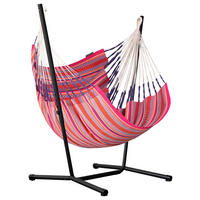 HÄNGEMATTE  - Anthrazit/Lila, KONVENTIONELL, Textil/Metall (115/160/105cm) - La Siesta